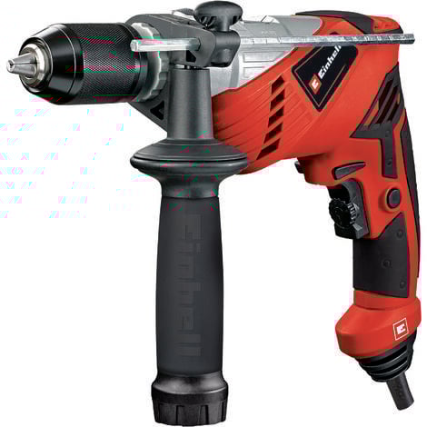 Einhell Schlagbohrmaschine TE-ID 650 E (650 Watt, Qualitätsbohrfutter aus Metall, Rechts-/Linkslauf, Metall-Bohrtiefenanschlag, Spindelarretierung "press&lock")