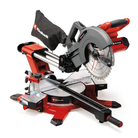 Einhell Scie à onglet coulissante sans fil TE-SM 36/10 L Li-Solo Power X-Change (36 V, lame 254 mm, vitesse 3 800 tr/minute, système de glissière maniable, laser ligneur, sans batterie)