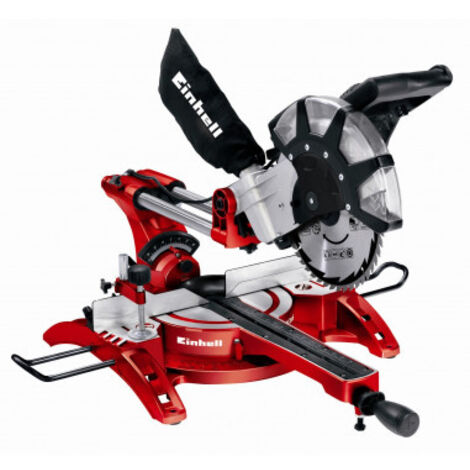 Einhell – Scie à onglet radiale 250mm – Capacité de coupe 75mm hauteur, 340mm largeur – Tête inclinable 45° – Lame 48 dents pour bois dur