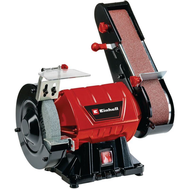 Einhell - Ponceuse stationnaire tc-us 350 (350 w, capot de protection, pare-étincelles) Livré avec disque de ponçage à gros grains + bande de ponçage
