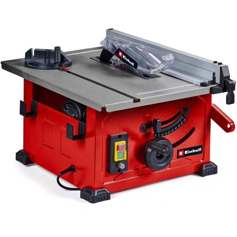 Einhell - Scie circulaire sur table tc-ts 8 (1 200 w, hauteur de coupe 45 mm, lame de ø 210 mm, butée d'angle, butée parallèle, raccord pour