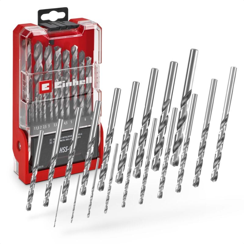 Einhell - Set de 19 forets hss (Forets pour métal, Diamètre : de 1 à 10 mm)