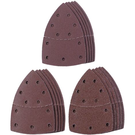 Einhell - Set di 15 fogli di carta vetrata Delta (accessori per levigatrice multiuso, 15 fogli di carta vetrata, 150 x 150 x 100 mm, con velcro, 5 x P60, 5 x P120, 5 x P180)