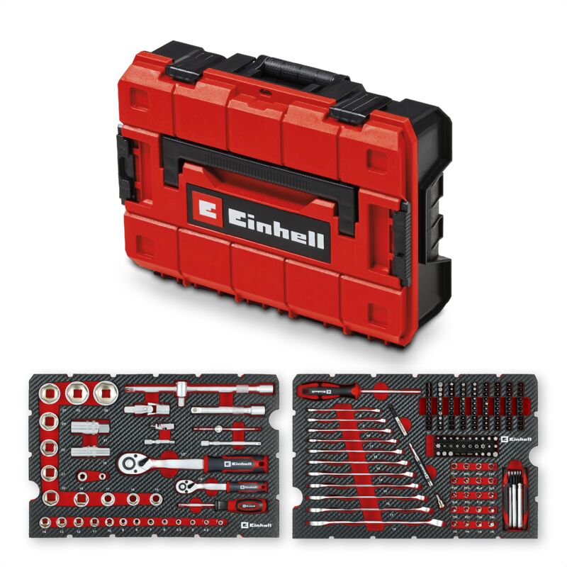 Einhell Set Mallette Outils Mécanique E Case 201 pcs Polyvalente Embouts Douilles Cliquets Clés Système E Case - vue 2