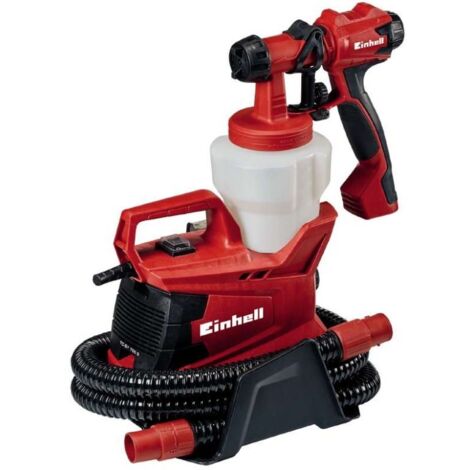 Einhell Sistema eléctrico de pulverización de pintura TC-SY 700 S (700 W, semi-estacionario, áreas de trabajo medianas y grandes, para barnices, esmaltes y pinturas para paredes interiores), rojo