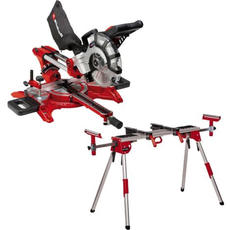 Einhell Sliding Mitre Saw Crosscut 210mm 1800W Drag Dual Bevel + 1610 Leg Stand