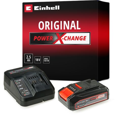 Einhell Starter Kit 2,5 Ah PXC (Lithium-Ion, 18V, 1 chargeur + 1 batterie 2,5 Ah, pour tous les appareils Einhell PXC)
