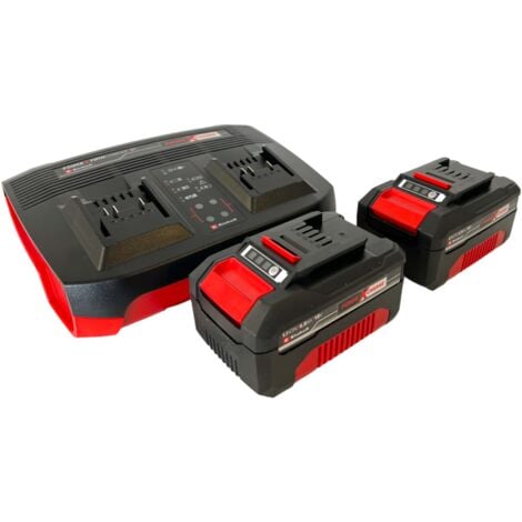 Einhell Starter Kit Power X Change 2x 4,0 Ah Akku + Doppelladegerät ( 4512112 )