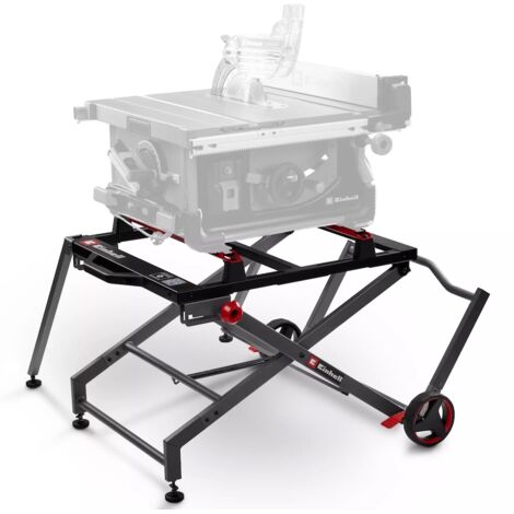 EINHELL Support pour scie circulaire - E-Stand TSS - Acier - Hauteur réglable 57 à 62 cm - Charge max. 200 kg - Repliable - Roulettes intégrées