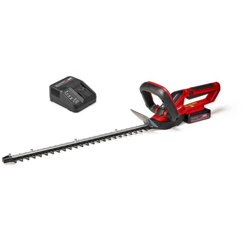 Taille-haies sans Fil ge-ch 1855/1 Li Kit - Power X-Change (18 v, Longueur de Coupe 55 cm) Livré avec Batterie 2,5 Ah et Chargeur Rapide - Einhell