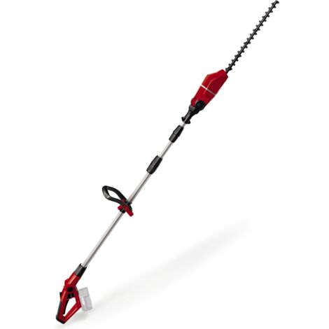 Einhell Taille-haies télescopique sans fil GE HH 18/45 Li-Solo Power X-Change (18V, principal Poignée en T 4 et moteur Tête inclinable 7 vitesses) Livré sans Batterie ni Chargeur