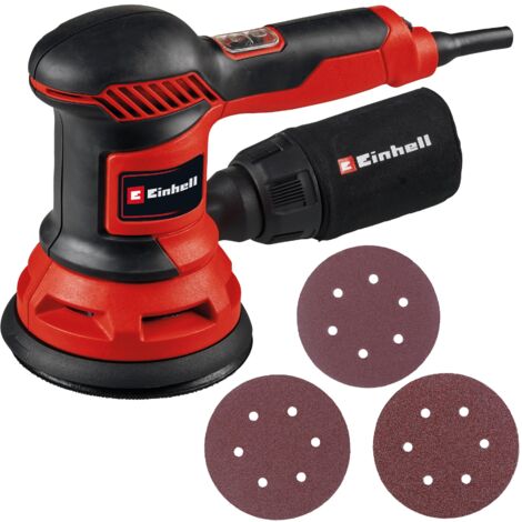 Einhell TC-RS 425 E 125mm Orbital Sander Rotary Corded Electric 425W + 3 Sheets
