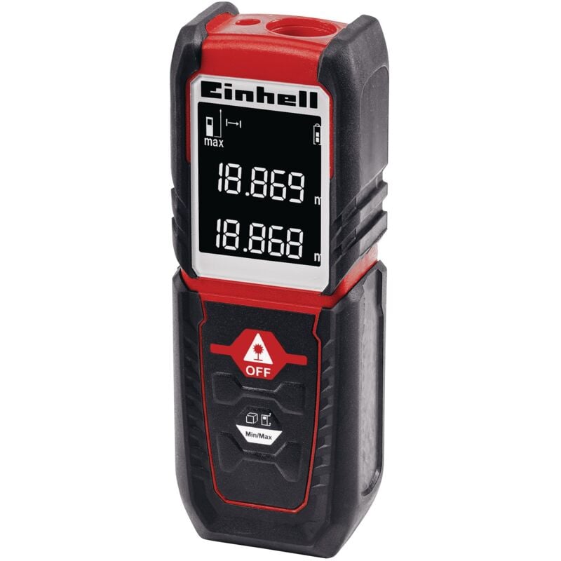 Télémètre laser tc-ld 25 (Type laser classe 2, Revêtement SoftGrip) Livré avec étui de rangement - Einhell