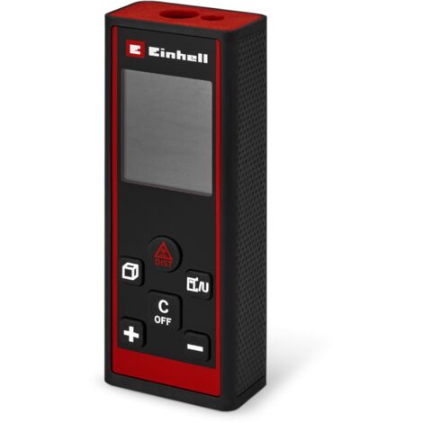 Einhell Télémètre Laser TC-LD 60 R (portée Max. 60 m, Modes de Mesure Distances, Surfaces, volumes, Pythagore, repérage, Mesure Continue, écran LCD, sans Piles)