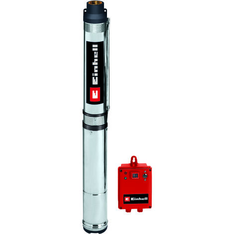 Einhell Tiefbrunnenpumpe GC-DW 1300 N (1300 W, 5.000 l/h max. Fördermenge, 20m max. Eintaucht., Edelstahlgehäuse, Edelstahlsieb, inkl. 22m Ablassseil)