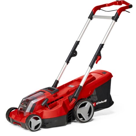 Einhell Tondeuse à gazon sans fil RASARRO 36/36 Kit PXC (36V, largeur de coupe : 36 cm, surfaces jusqu’à 400m², Bac 45L) Livré avec 2 Batteries 3,0 Ah et 2 Chargeurs