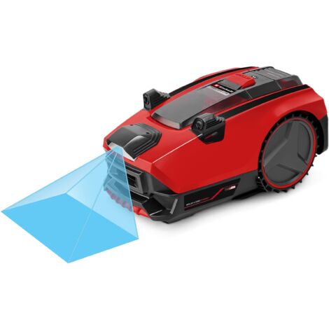 Einhell tosaerba FREELEXO CAM 500 Power X-Change (18 V, la telecamera sostituisce il cavo perimetrale, per 500 m², brushless, fino al 25% di pendenza, larghezza di taglio 18 cm, incl. batteria 3,0 Ah)
