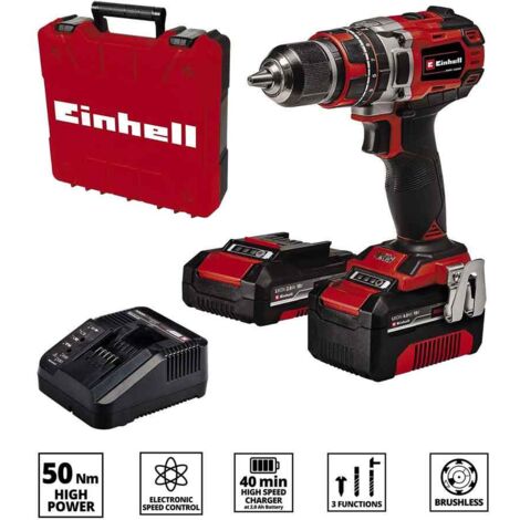 Einhell TP-CD 18/50 Li-i BL Avvitatore a percussione Brushless 18 V con due batterie