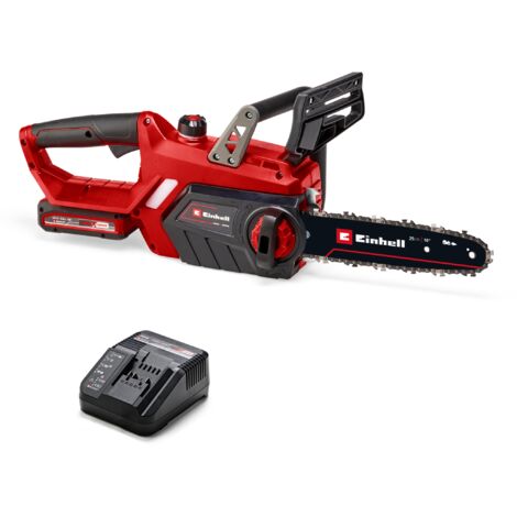 Einhell Tronçonneuse sans fil GE-LC 18/25 Li Kit - Power X-Change (18 V, Longueur du guide 25 cm, Longueur de coupe 23 cm) Livré avec Batterie 3,0Ah et Chargeur