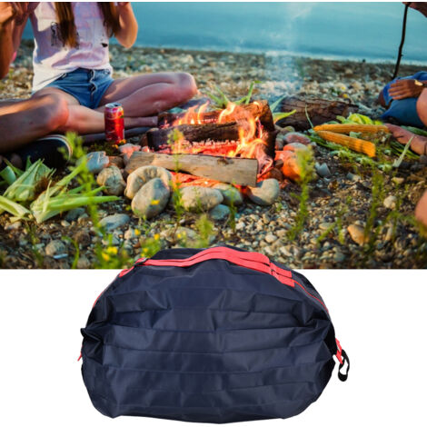 [Einkaufstasche] Wiederverwendbare Oxford-Tasche, tragbar, kompakt, großes Fassungsvermögen, wasserdichte Tragetasche mit Kordelzug, Dunkelblau