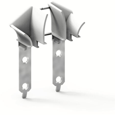 TRUE DEAL Einlauftrichter für Führungsschiene, bis 14 mm Lamellendicke, grau