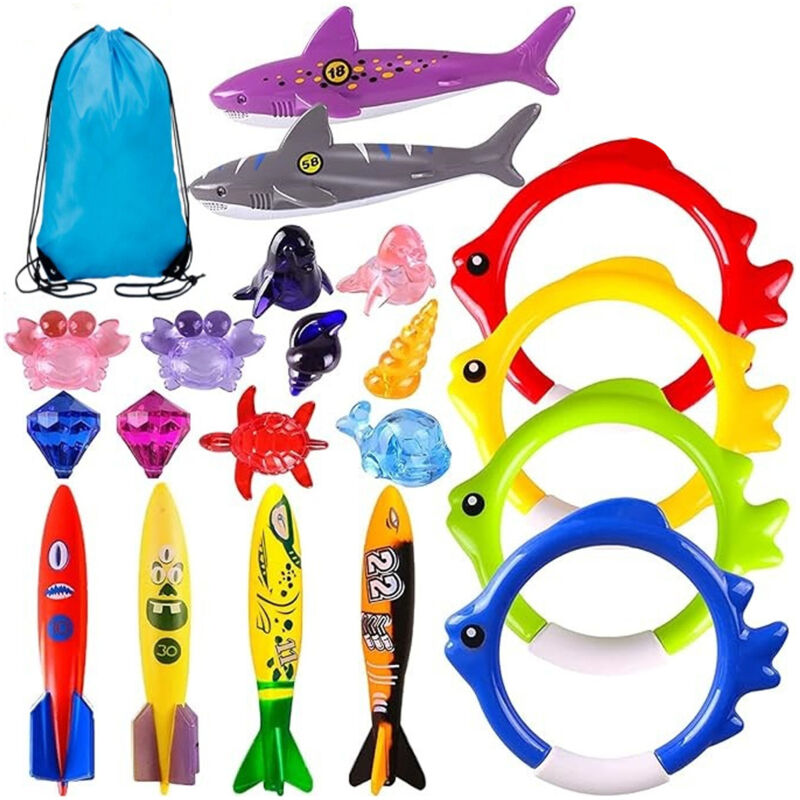 EINNENFFER jouets de plongée, jouets de natation, jeux d'été pour enfants avec jouets sous-marins
