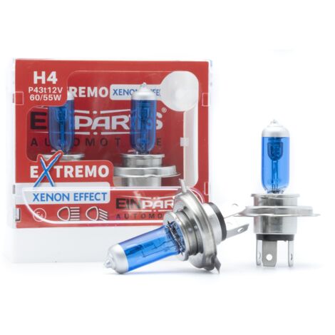 EinParts Ampoules Halogènes H4 12V 5000K Blanc 60W P43t, 2 pcs