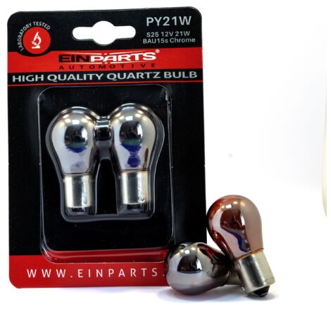 EinParts Halogenlampen PY21W 12V 3000K Gelb 21W BA15S, 2 Stück