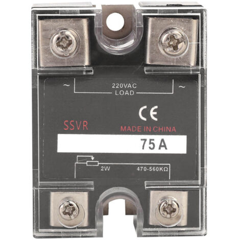 Einphasen-Spannungsregler SSR 75A, 220VAC, 470-560KΩ Bereich zur Steuerung elektrischer Lasten