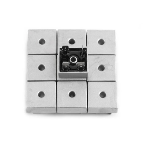 Einphasiger 50-A-1000-V-Diodenbrückengleichrichter mit Metallgehäuse – 10er-Packung