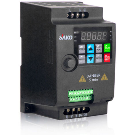 Einphasiger AC220V-Vektor-Wechselrichter VFD mit variabler Frequenz zur stufenlosen Motordrehzahlregelung, mehrfarbig, 0,75 kW