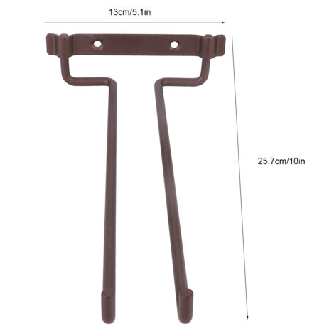 Einreihiges, wandmontiertes Glasregal aus Eisen, Becherhalter und dekorative Ablage für Küche, Bar oder Zuhause, matte Kupferoberfläche