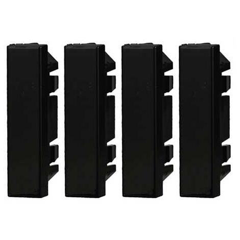 Einsatz blindmodul Halbmodul 1/2P Bticino Axolute kompatibler schwarz farbe 4St Packung Ettroit AN0102