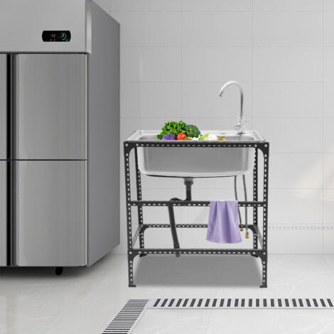 Einschalen-Spülbecken Gutes Erscheinungsbild Kaufen Sie mit Zuversicht Vorgebohrte Löcher Benutzerfreundliches Design