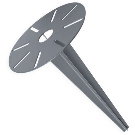Einschlag Erdspieß rund für kabelgebundene Gartenlampen - 30 x 18 cm - Bodenanker für Gartenleuchten und Steckdosensäulen