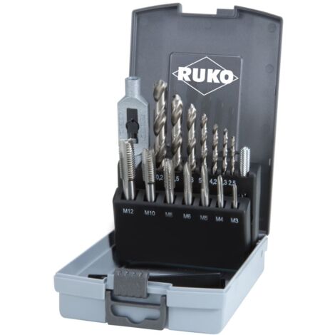 Einschnittgewindebohrerkassetten.Set HSS 15 pcs. K