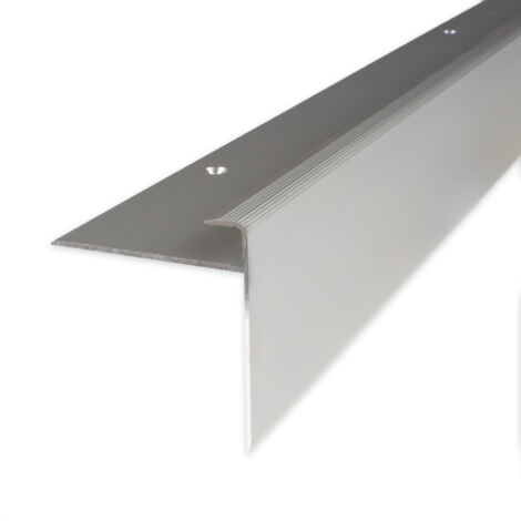 Einschubprofil "Chandler", mit langer Nase für Laminat, 8,5 mm Einfasshöhe, Aluminium eloxiert, gebohrt-silber-1000