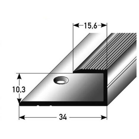 Einschubprofil "Cobourg" für Laminat / Parkett, 10,3 mm Einfasshöhe, Aluminium eloxiert, gebohrt-silber-1000