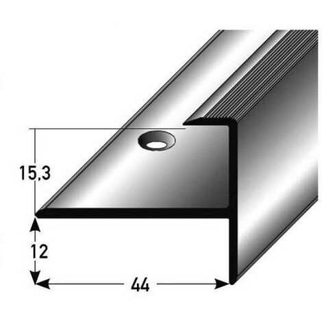 Einschubprofil Stirling, mit Nase für Parkett, 15,3 mm Einfasshöhe, Aluminium eloxiert, gebohrt-goldfarbig-1000 - goldfarbig