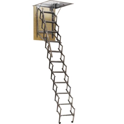 EINSIDE Scala Retrattile a Pantografo, Altezza 276/300 cm – 60 x 100 cm