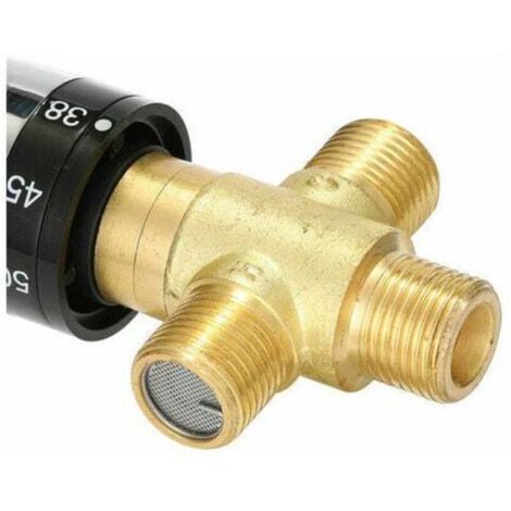 Einstellbarer Badezimmer-Thermostatmischer, Messing-Wassermischer, Mischventil für heißes/kaltes Wasser, Temperaturregelventil