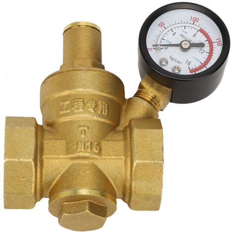 Einstellbarer Messing-Wasserdruckminderer DN25 mit Manometer