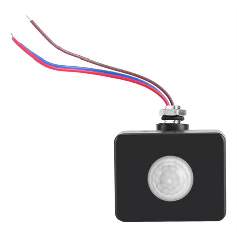 Einstellbarer PIR-Bewegungsmelder-Schalter 110-240V für Beleuchtung (Weiß)