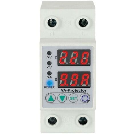 Overspanning Beveiliging Automatische Reset AC390-500V Overspanning Overstroombeveiliging Automatische 3-fase DIN-rail Voltmeter Ampèremeter