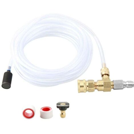 Einstellbares Chemikalien-Injektor-Set für Hochdruckreiniger, Seifeninjektor, 3/8 Zoll, einstellbarer Seifenspender 4000 PSI