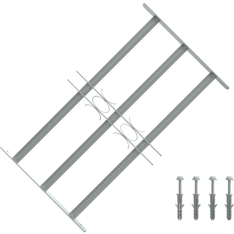 Fenstergitter Verstellbar Mit 3 Querstäben 500-650 Mm Vidaxl