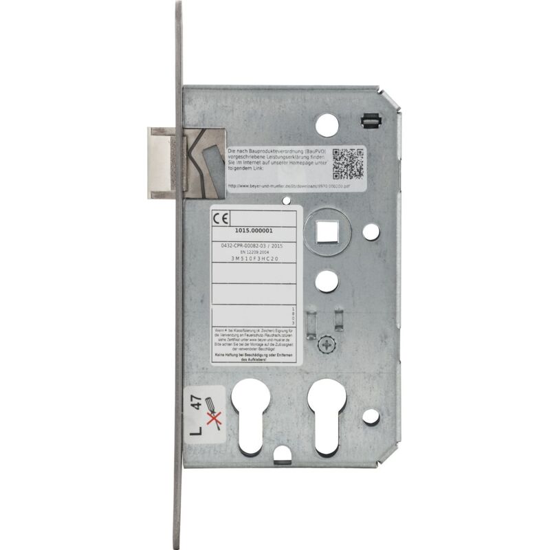 BMH - Einstemmschloss 1015 PZW/2 pz , links, dm 32/65, Edelstahl Stulp 24