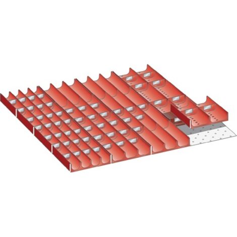 Einteilungsmaterial-Set 36x36E BxTxH612x612x100 24 Einsatzkästen LISTA