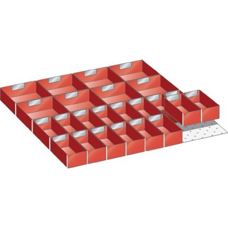Einteilungsmaterial-Set 36x36E BxTxH612x612x50 24 Einsatzkästen LISTA