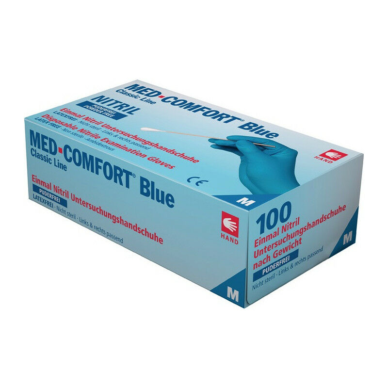 

Ampri - Einw-Handsch.Med Comfort Blue tamaño XL nitrilo azul 100 piezas / caja